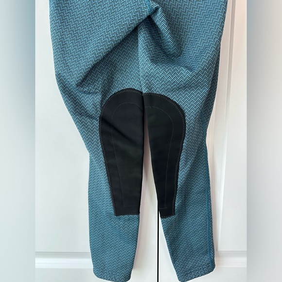Kerrits Women’s Fleece Lite Chevron Equestrian Breeches Blue/Black (Size S) - Picture 4 of 11
